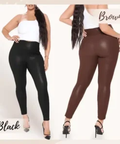 Plus Size Perfect Fit Leather Leggings