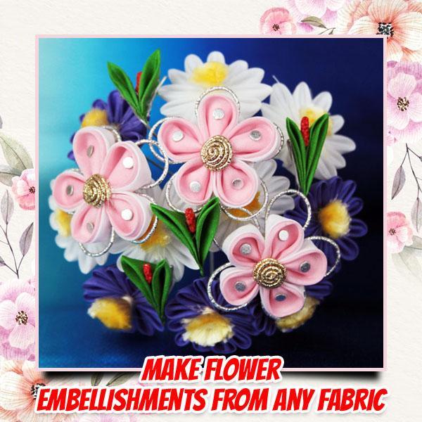 DIY Kanzashi Flower Template