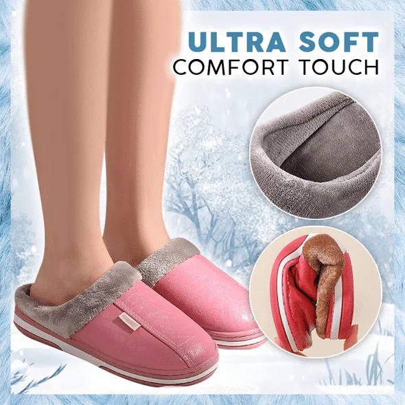 Waterproof PU Warm Slippers - Image 2
