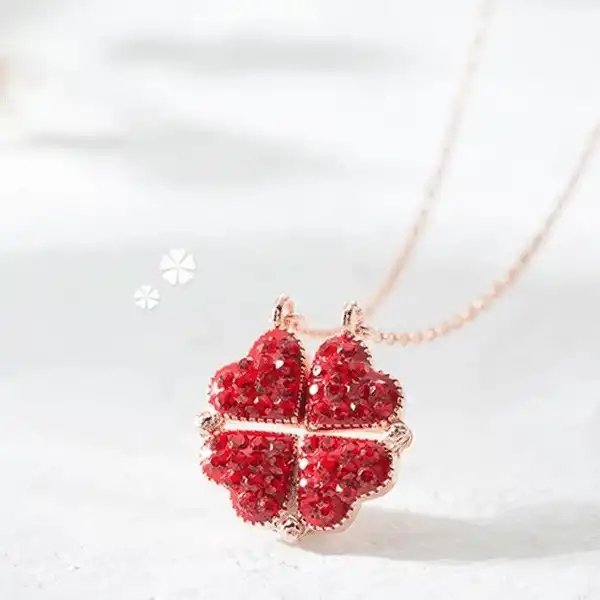 4-1 Lucky Leaf Clover Necklace - Image 2