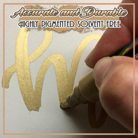 Glittered Waterproof Paint Markers-10pcs - Image 2