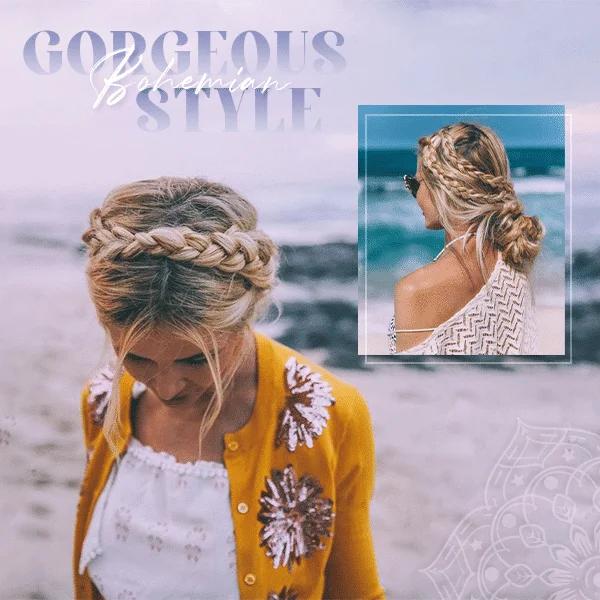 Classy Boho Braided Headband - Image 2