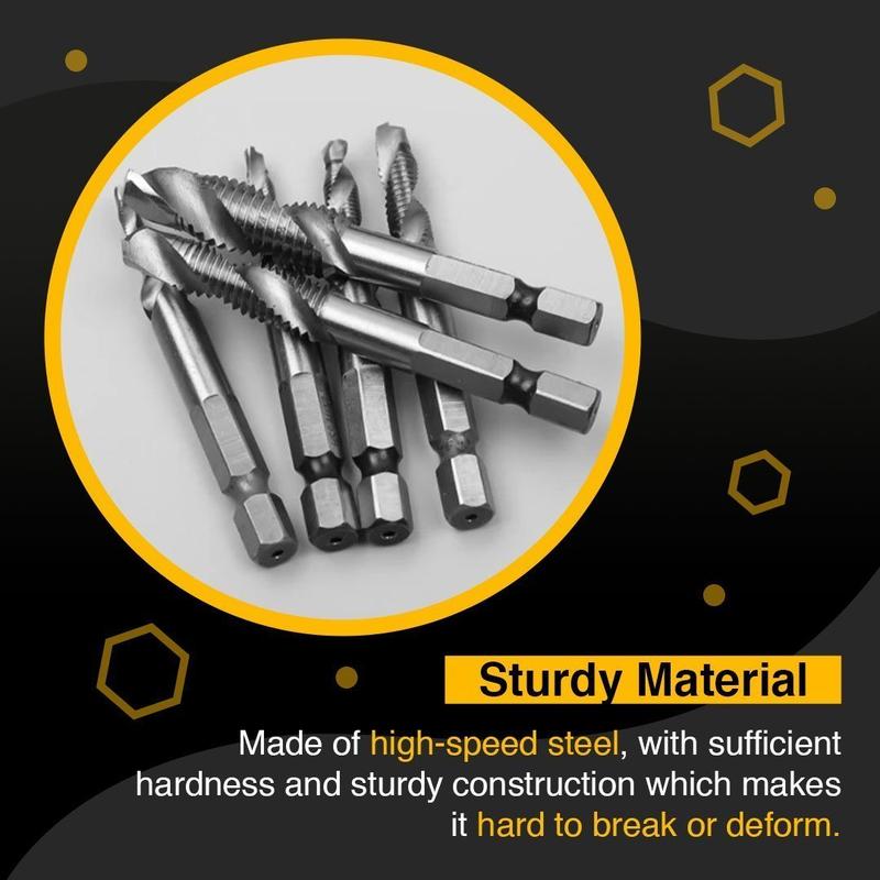 6pcs Thread Tap Drill Bits Set - Image 3