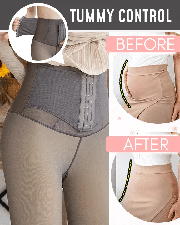 Sheer Fleeced Compression Thermal Leggings - Image 3