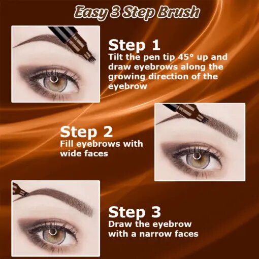 Microblading 4-Tips Eyebrow Pen - Image 4