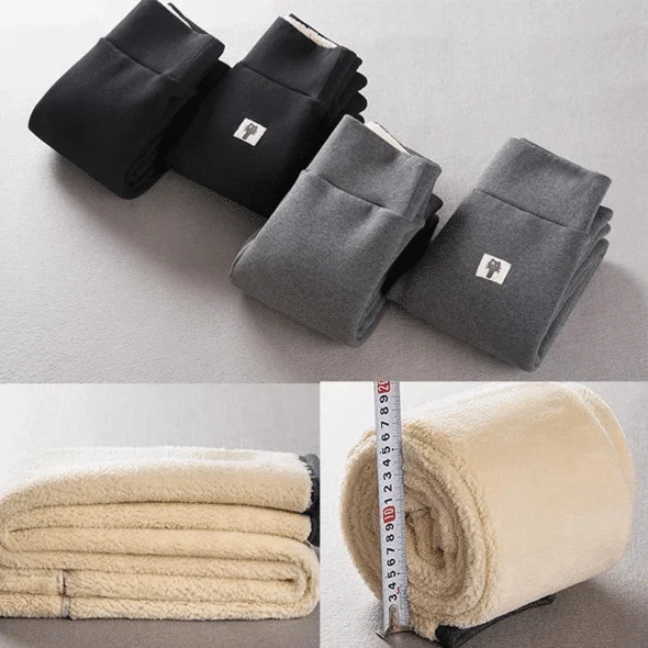 Super Thick Cashmere Wool Leggings - Image 4