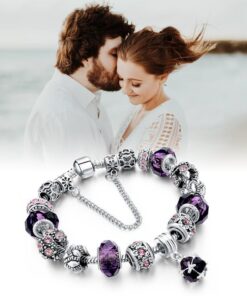 Amethyst Crystal Birthstones Bracelet