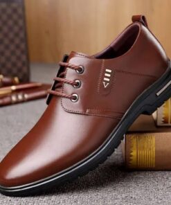 Men Microfiber Leather Non Slip Business Comfy Formal Shoes