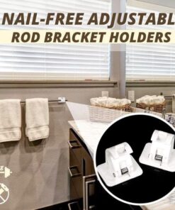 Nail-free Adjustable Rod Bracket Holders