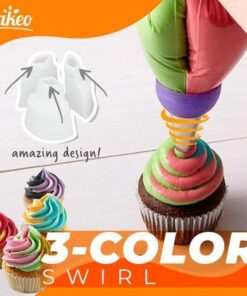 Bakeo Tri-Color Pastry Nozzle
