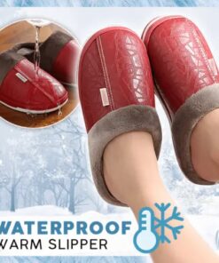 Waterproof PU Warm Slippers